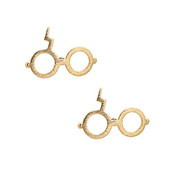 Gold Harry Potter Glasses Earrings