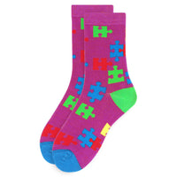 Women's Autism Puzzle Novelty Socks