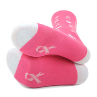 Women's Breast Ribbons & Hearts Novelty Socks