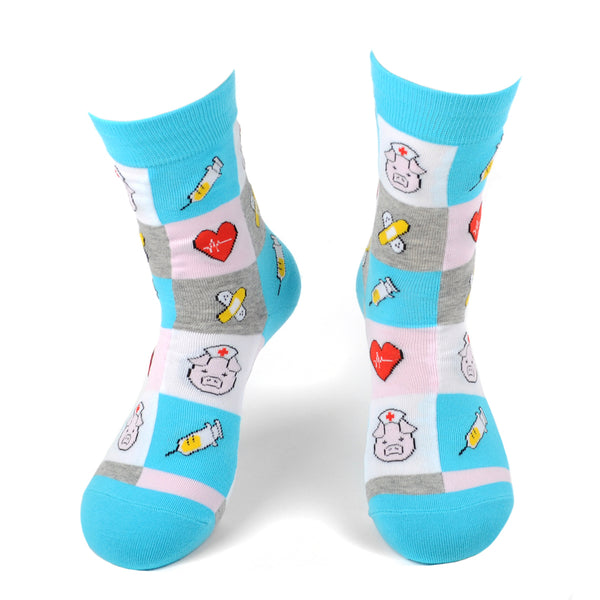 Men's Nurse Piggy Novelty Socks