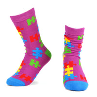 Women's Autism Puzzle Novelty Socks