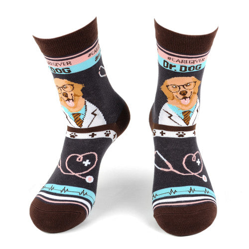 Men's Dr. Dog Caregiver Novelty Socks