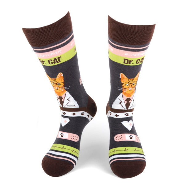 Men's Dr. Cat Caregiver Novelty Socks