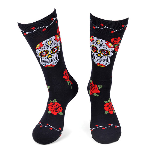 Men's Sugar Skull Novelty Socks