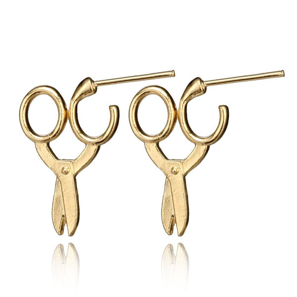Gold Scissor Earrings