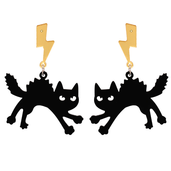 Black Cat Earrings