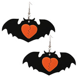 Broken Heart Bat Earrings