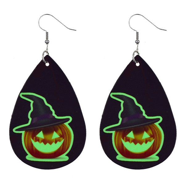 Pumpkin Witch Earrings