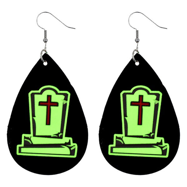 Tombstone Cross Earrings