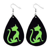 Neon Cat Earrings