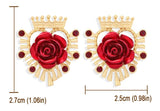 Rose Crown Stud Earrings