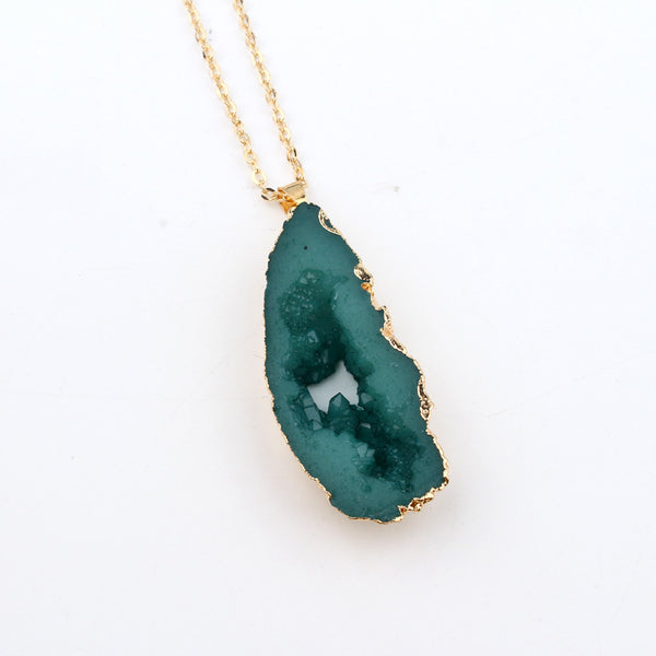 Green Geode Necklace