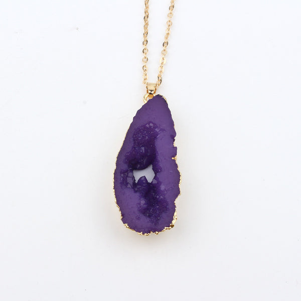 Purple Geode Necklace