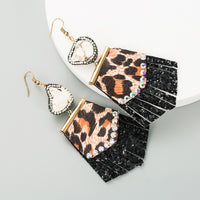 White Gemstone Tassel Earrings