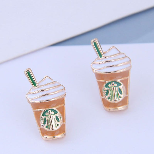 Coffee Stud Earrings
