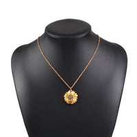 You Are My Sunshine Sunflower Necklace - Gold