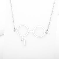 Silver Harry Potter Glasses Necklace