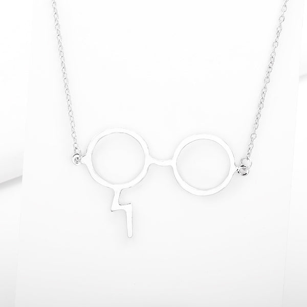 Silver Harry Potter Glasses Necklace