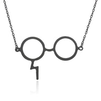 Black Harry Potter Glasses Necklace