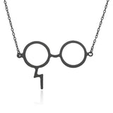 Black Harry Potter Glasses Necklace