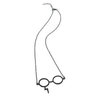 Black Harry Potter Glasses Necklace