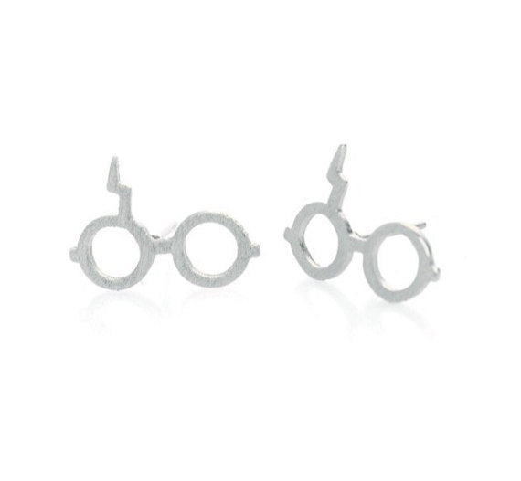 Silver Harry Potter Glasses Earrings