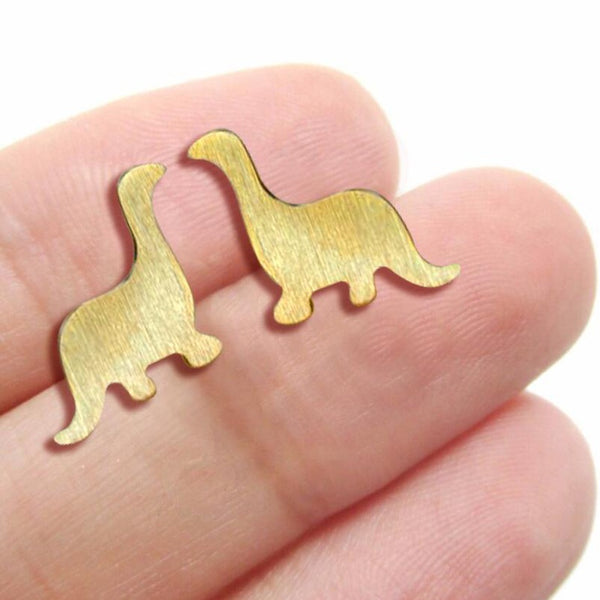 Gold Dino Stud Earrings
