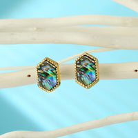 Diamond Abalone Earrings