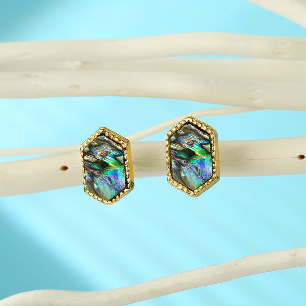 Diamond Abalone Earrings