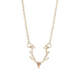 Rose Gold Antler Necklace