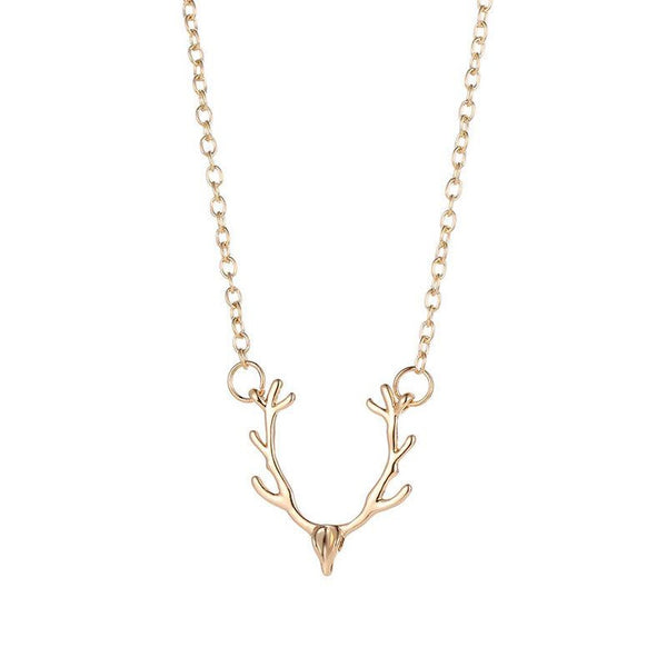 Rose Gold Antler Necklace
