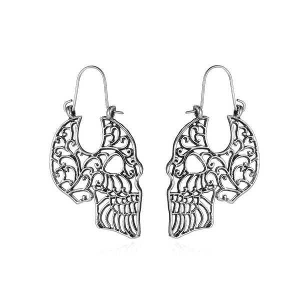 Silver Skull Earrings