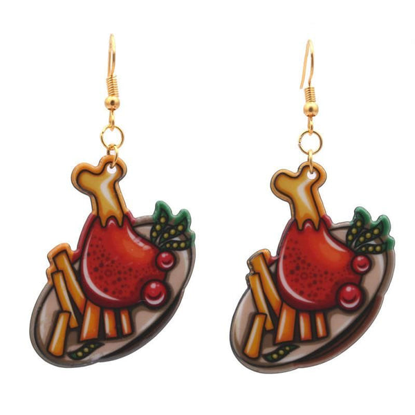 Thanksgiving Turkey Dinner Earrings