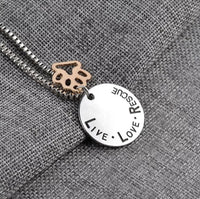 Live Love Rescue Paw Necklace