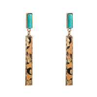 Thin Leopard Drop Earrings