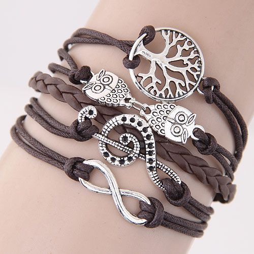 Braided Rope Owl Bracelet