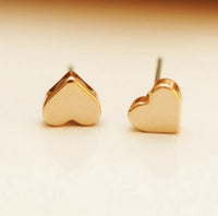Mini Gold Heart Earrings