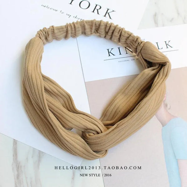Khaki Knotted Headband