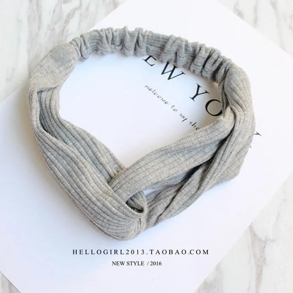 Grey Knotted Headband