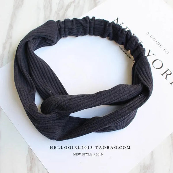 Navy Knotted Headband