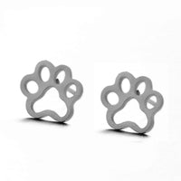 Silver Paw Earrings