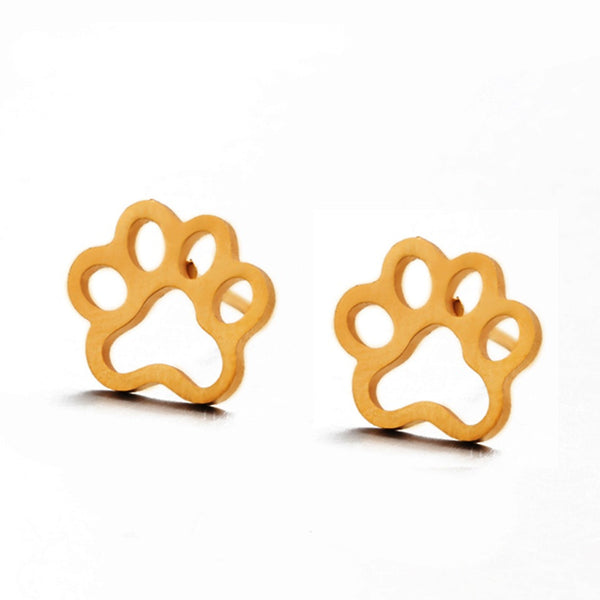 Gold Paw Earrings