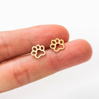 Gold Paw Earrings