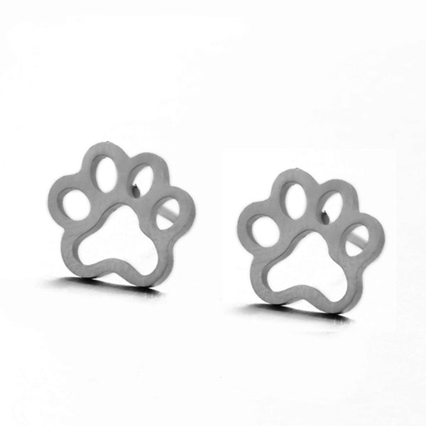 Silver Paw Earrings