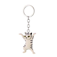 Gray Cat Keychain