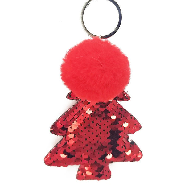 Sequin Tree Keychain