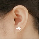 Silver Shark Earrings
