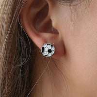 Soccer Ball Stud Earrings