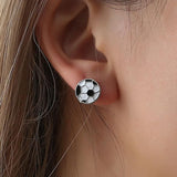 Soccer Ball Stud Earrings