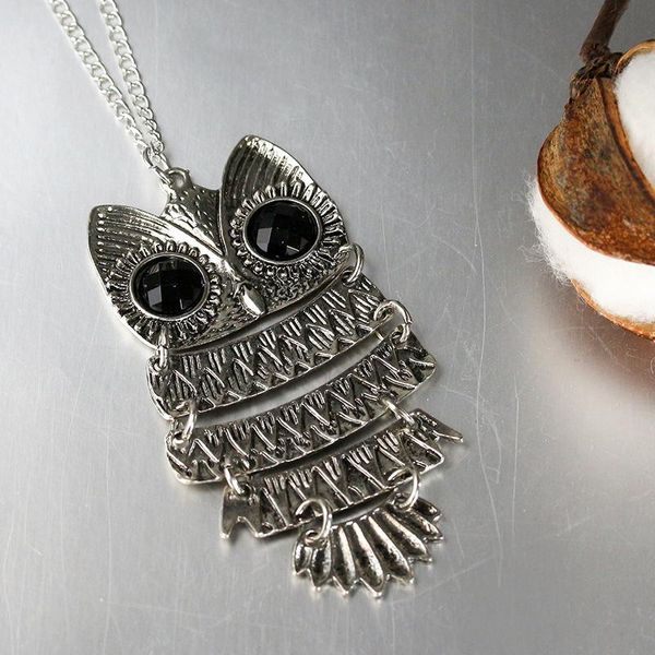 Silver Owl Necklace